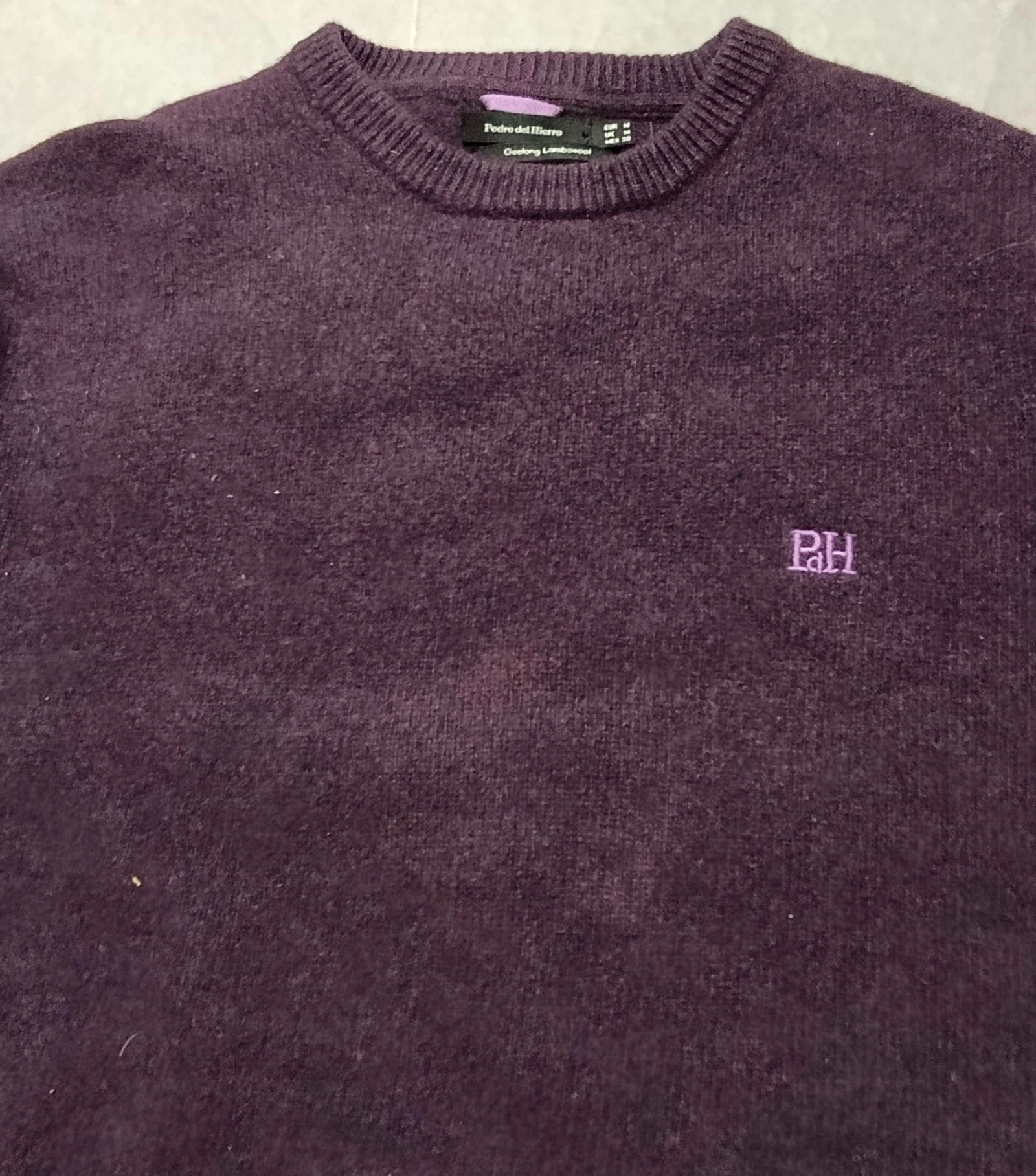 Jersey morado Pedro del Hierro (Lana Geelong Lambswool) / Pedro del Hierro purple sweater (Geelong Lambswool, Talla / Size M) – photo 2